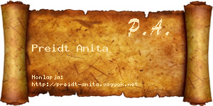 Preidt Anita névjegykártya